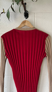 New Wool Ribbed Cardigan (As found, small hole in back & light pilling)