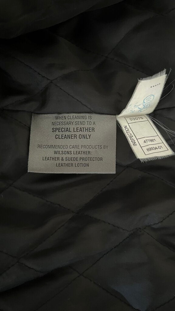 Wilson's M. Julian Leather Two-Tone Zip Up Moto Jacket (As found, allover vintage wear